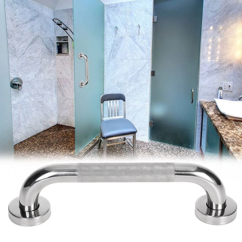 Safety Helping Handle Stainless Steel Grab Bar Assist Anti Slip Grip Towel Rack in Grab Bars