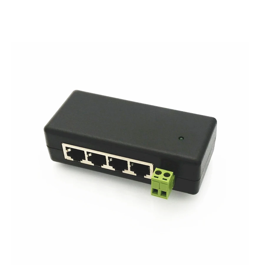 4 порта PoE инжектор 4CH PoE адаптер питания ethernet блок питания Pin 4,5(+)/7,8(-) Входной DC12V-DC48V для ip-камеры