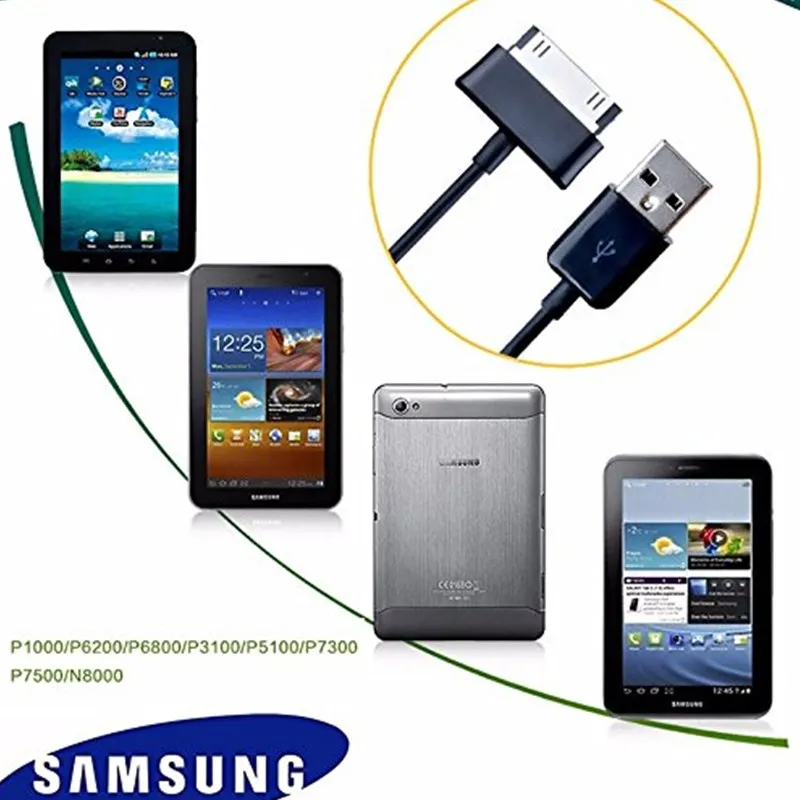 3 фута 1 м супер длинный USB кабель для зарядки и передачи данных для samsung Galaxy Tab2 P5100 и Note 10,1 N8000 P7510 P1000 P6800 P7300