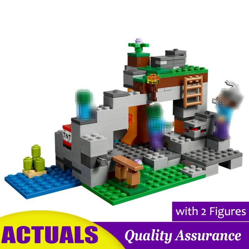 

The Zombie Cave 21141 Compatible legoed Minecrafted My World Building Blocks Bat Adventures Game Children Toys