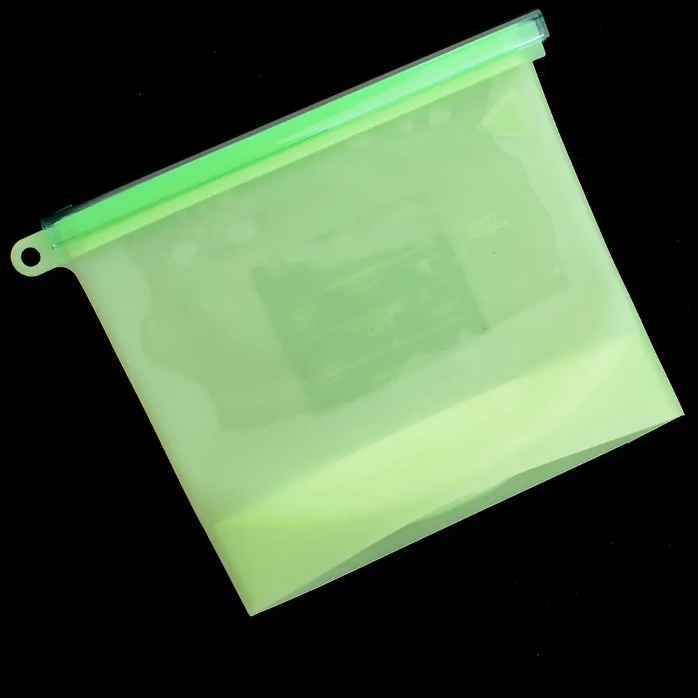 Qshare молоко кремнезема морозильник сумки детские еда хранения фруктовые добавки хранения BPA бесплатно силиконовые портативный герметичный вакуум свежий мешок - Цвет: Green