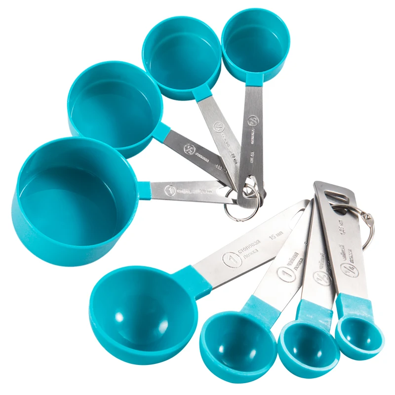 

8Pcs/Set Measuring Cups and Spoons Set with Stainless Steel Handle Grip Tbsp/Tsp Perfect for Baking Tools Bakeware Kitchen Tools