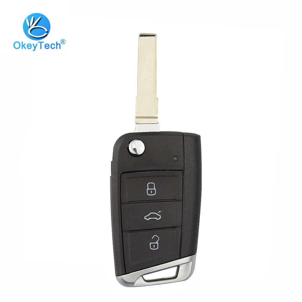 OkeyTech Original 5G6 959 752 AG 3 Button Flip Folding 433Mhz ID48 Chip Keyless Entry Remote Key for VW Volkswagen Golf 7 MK7 OkeyTech Original 5G6 959 752 AG 3 Button Flip Folding 433Mhz ID48 Chip Keyless Entry Remote Key for VW Volkswagen Golf 7 MK7