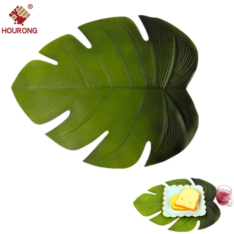 

1 Pc Turtle Leaf Placemat PVC Insulation Mat Simulation Tropical Palm Turtle Table Mat Dining Western Mat Table Decoration