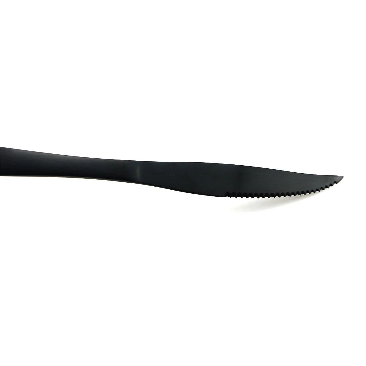 Современный Королевский 8 шт. нож для стейка матовый черный Радужный посеребренный столовые приборы из нержавеющей стали зазубренный главный нож для ужина