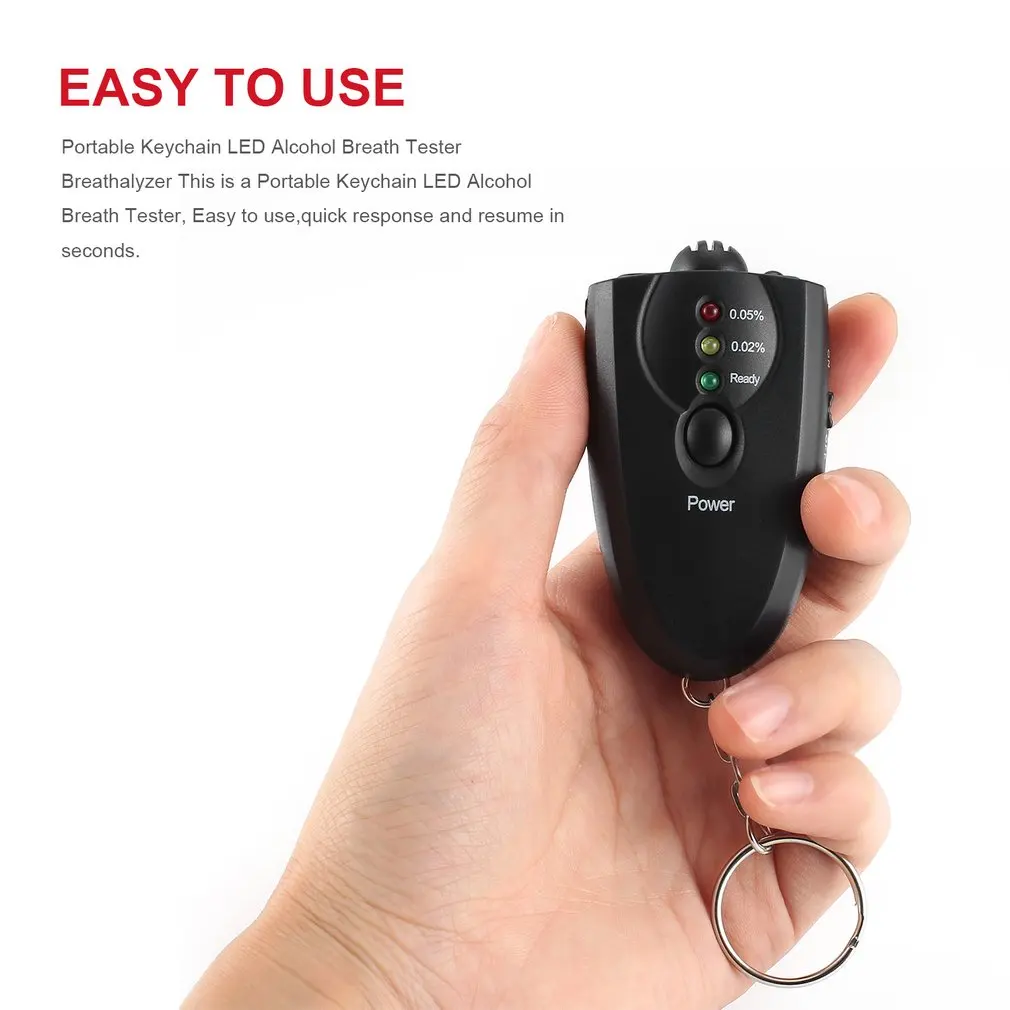 

Professional Portable Keychain Design LED Alcohol Breath Tester Breathalyzer Alcohol Analyzer Diagnostic Tool