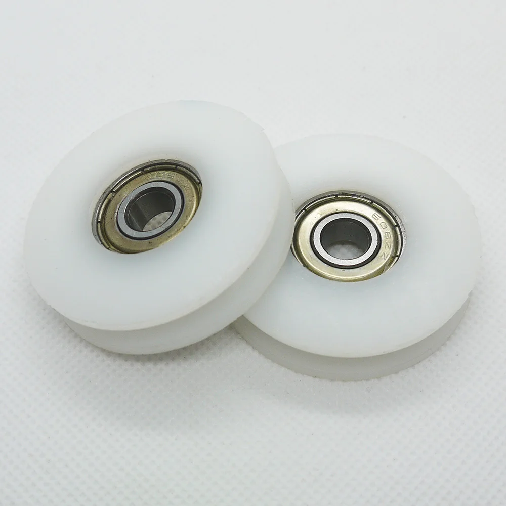 

2pcs 46mm OD U groove Nylon Plastic PA66 Furniture Room hange Roller H Slide Door Window 608 ZZ Bearing Pulley Caster Wheel