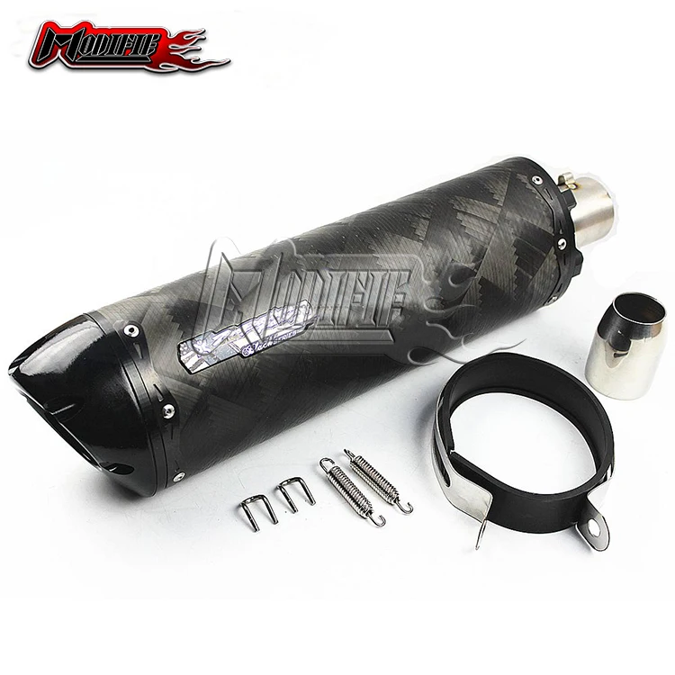 Modified motorcycle exhaust pipe exhaust pipe trefoil carbon fiber