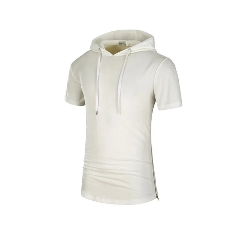 Быстросохнущая футболка с коротким рукавом и капюшоном летняя походная Военная Футболка Мужская Уличная тактическая армейская Боевая охотничья униформа - Цвет: Белый