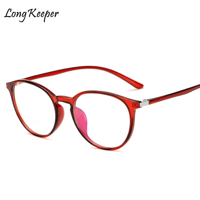 Длинный Хранитель, женские ретро очки, оправа, женские очки, винтажные оптические очки, овальные прозрачные линзы, красная оправа AM11757