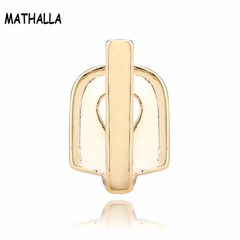 MATHALLA Новый стиль решетки Топ зуб Кепки с микро-инкрустированные циркон