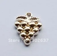 50 шт светло золотые серьги подвески в виде винограда A9006GP|grape charms|charm charmplate charm |