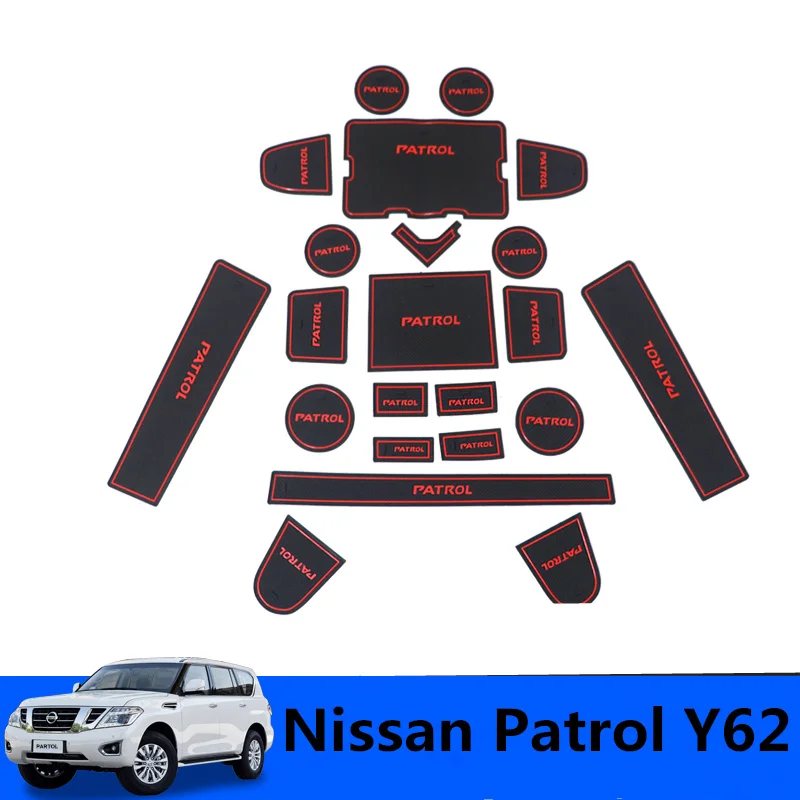 

Non-Slip Mat Interior Door Mats For Nissan Patrol Armada Y62 Accessories 2013 2014 2015 2016 2017 2018