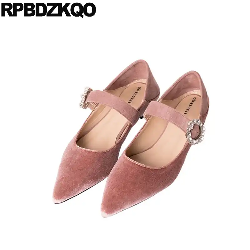 chinese mary jane velvet shoes