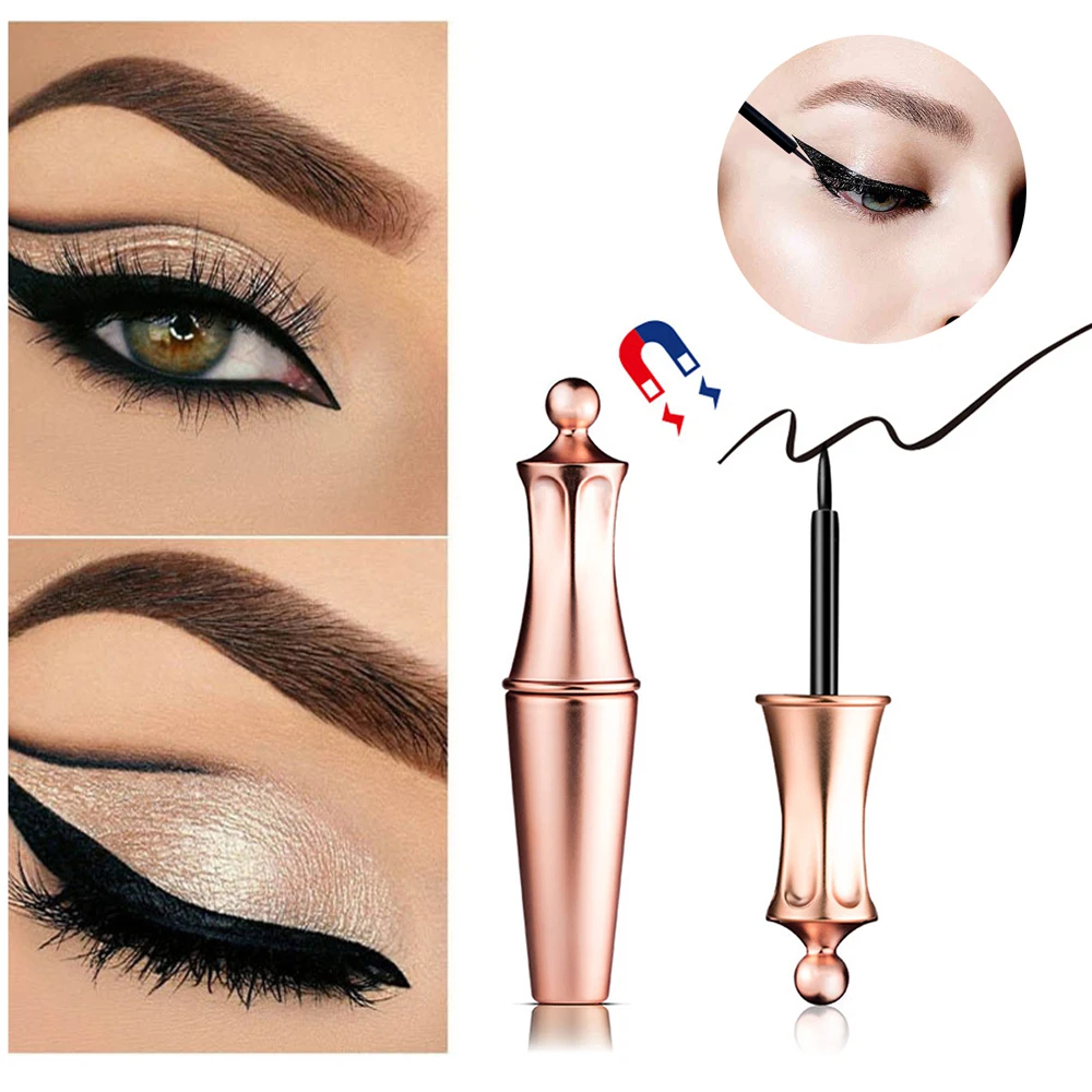 

4ML Liquid Black Magnetic Eyeliner and False Eyelashes Waterproof Quick Comfortable Lasting with Tweezers Set DropshipTSLM1