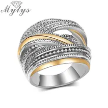 Mytys, дизайн, геометрический крест, Полоска, старое серебряное кольцо, антикварное модное ювелирное изделие для женщин, офисное ювелирное изделие, подарок матери R2029