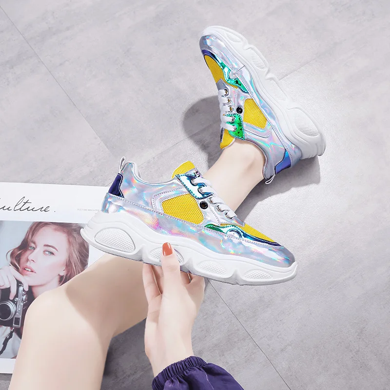 2019 New Woman Fashion Shoes High Superiors Shoe Women Shoes Ankle Boots Basket Female Chunky Glitter Sock Shoes Sneakers