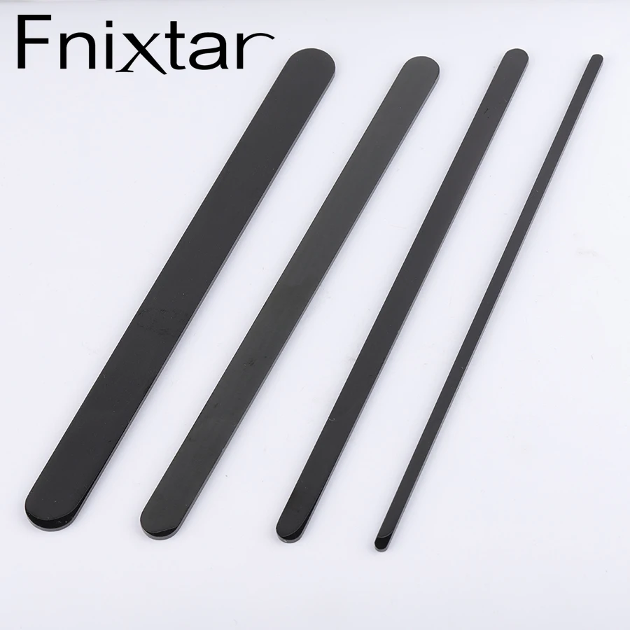 

Fnixtar Black Color Mirror Polished Stainless Steel Rectangle Blank Stamping Charm DIY C Open Cuff Bangle Material 10pcs/lot