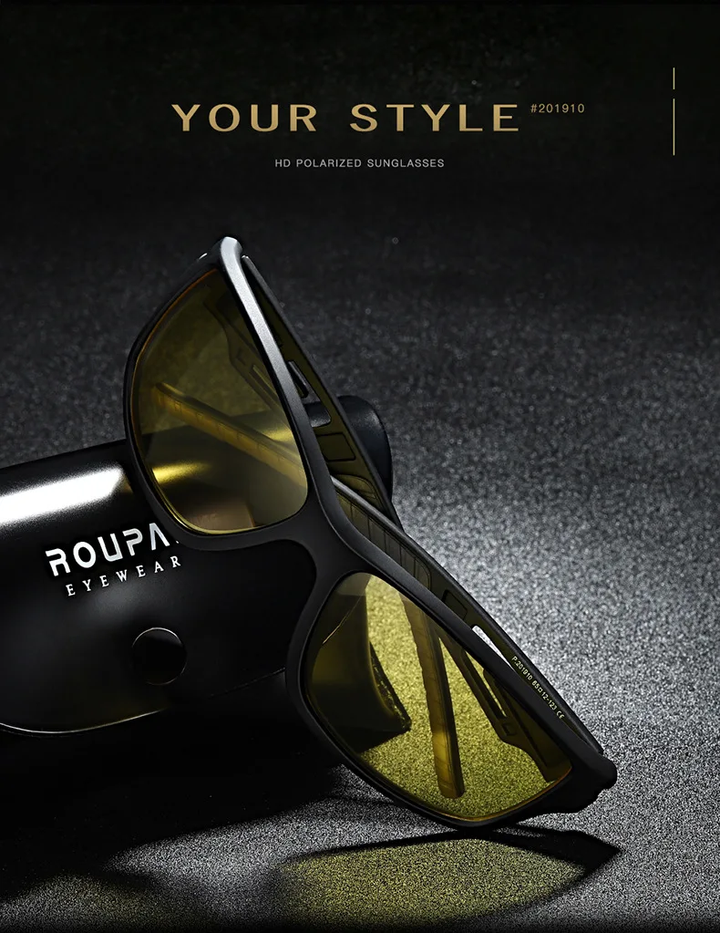 На открытом воздухе для верховой езды поляризованные солнцезащитные очки спортивные Для мужчин TR90 рамка рыболовный диск Кемпинг очки ночного видения с чехлом