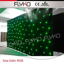 FLYKO 3*6 м fiexible Китай Анимация изображения светодиодный экран Звездный светодиодный занавес