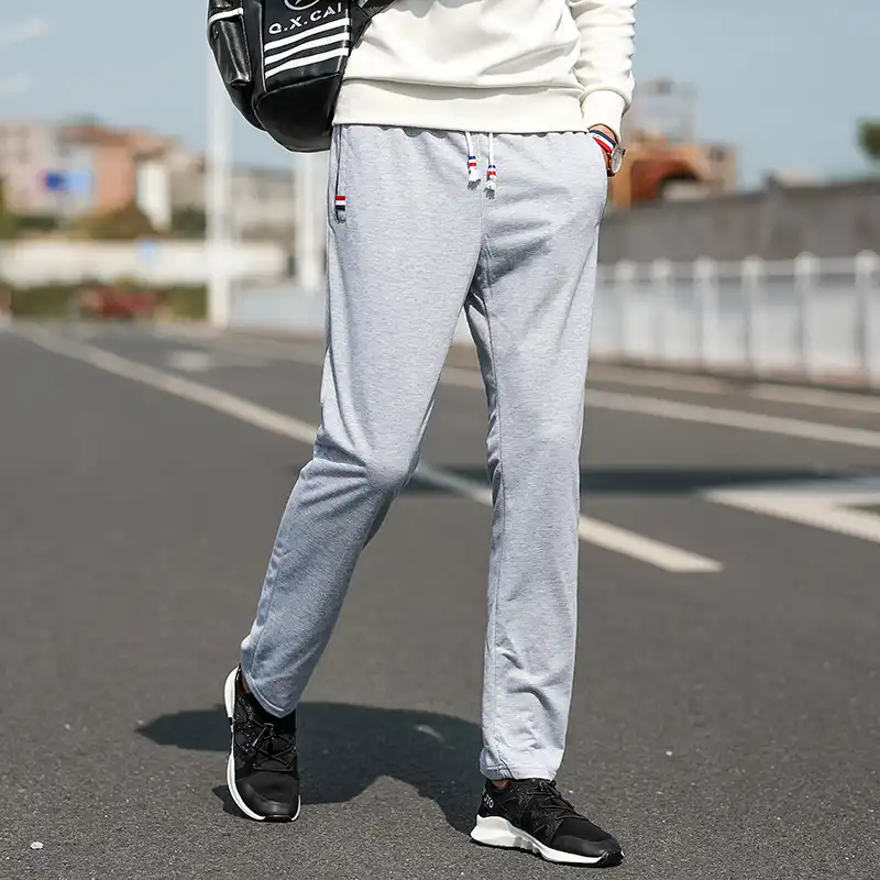 solid black track pants