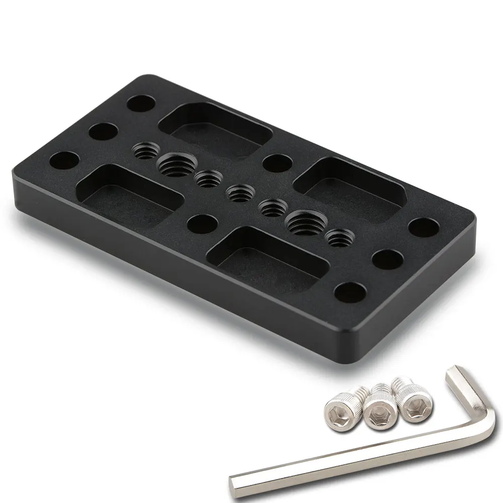 CAMVATE 1/4" & 3/8" Thread Cheese Plate Tripod Mounting Plate for DSLR