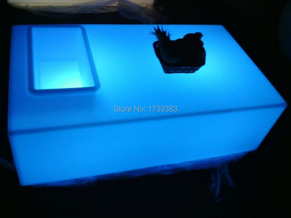 

Rectangle square Opening coffee table Led light table Remote Control living room furniture luxury hotel KTV bar tables