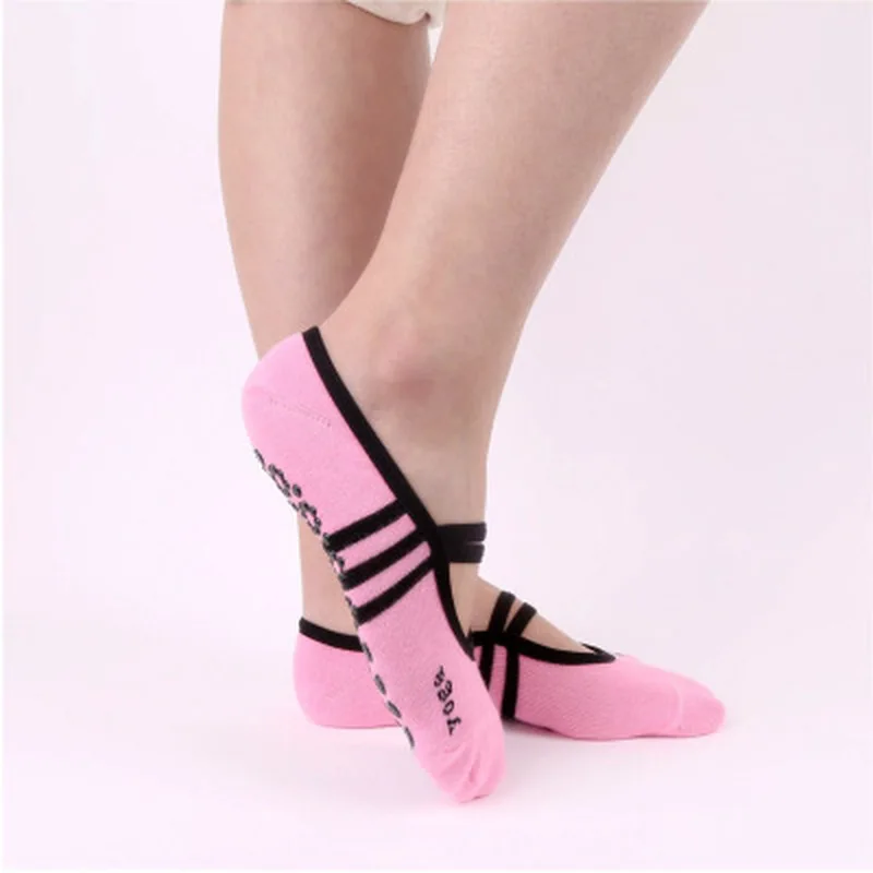 

Women Anti Slip Bandage Cotton Sports Yoga Socks Ladies Ventilation Pilates Ballet Socks Dance Sock Slippers