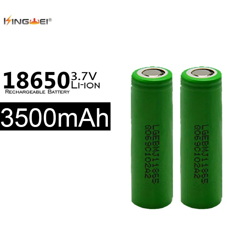 100 шт./лот 3500mAh перезаряжаемые литиевые батареи 3,7 v 10A 18650 батарея питания для LG MJ1