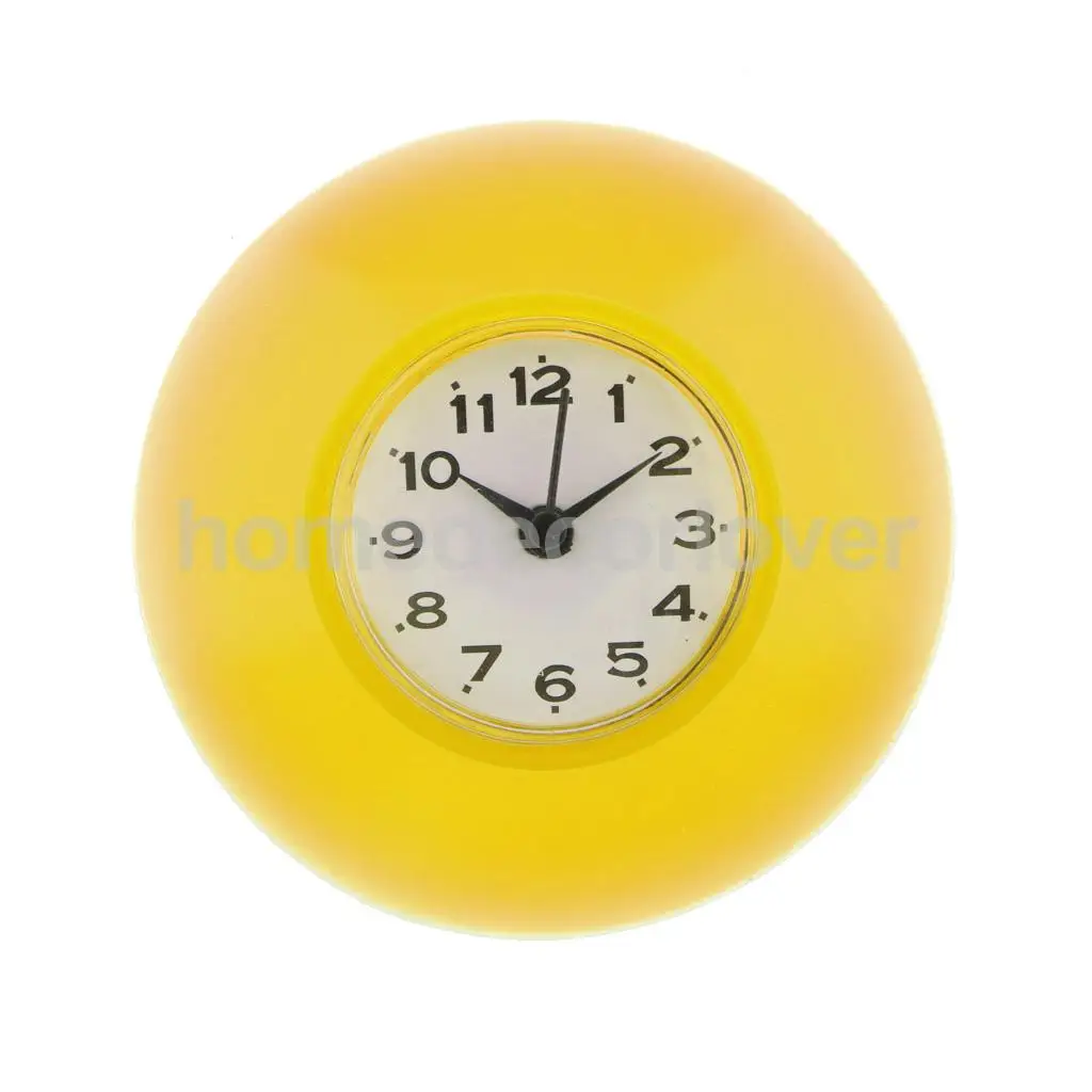 Waterproof Wall/Mirror/Glass/Fridge Sucker Cup Clock Bathroom Kitchen Shower Bath Wall Clock for Home Decoraion