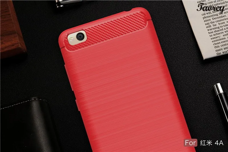 Taorey For Xiaomi Redmi 4A Rugged Armor Carbon Fiber Texture Brushed Soft TPU Case Back Cover For Xiaomi Redmi 4A case (13)