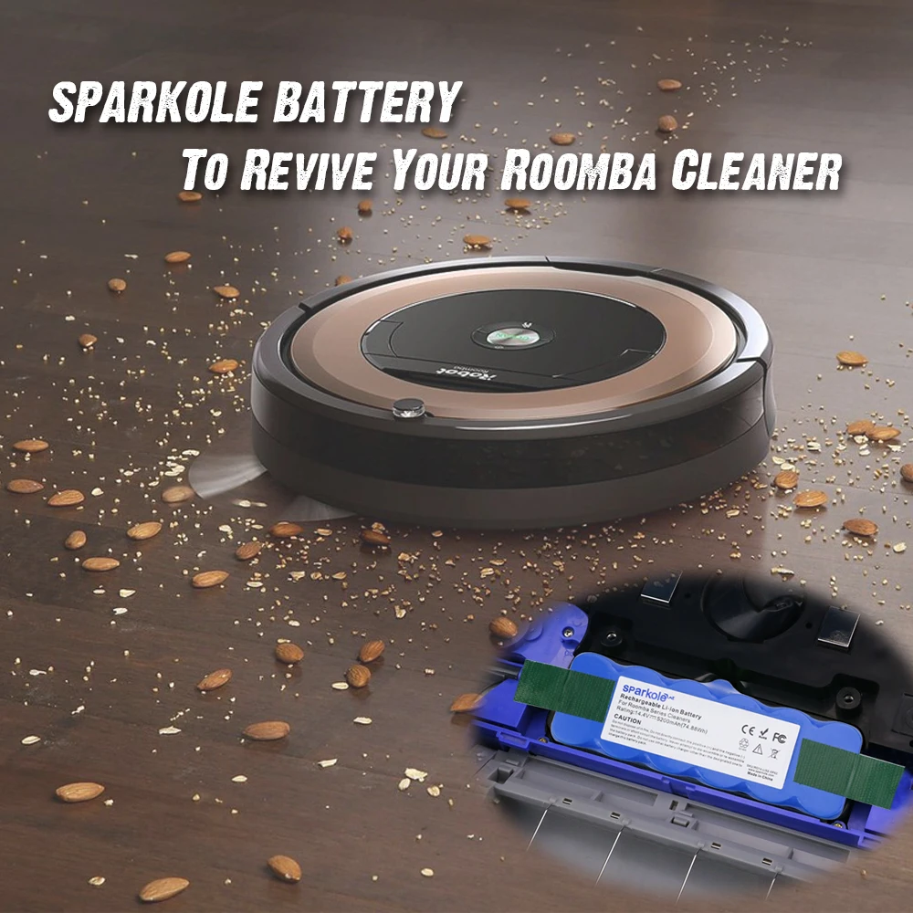 Sparkole 5.2Ah 14,4 V Батарея Li-Ion Батарея для irobot Roomba 500 600 700 800 серии 510 530 555 620 650 760 770 780 790 870 880