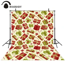 Allenjoy camera photography children background green red Gifts Christmas winter snowflake a photo photocall for photo shoot