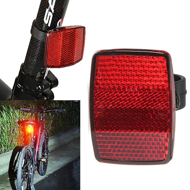 bike bicycle tail safety warning lamp cycling bike rear reflector light H&P 