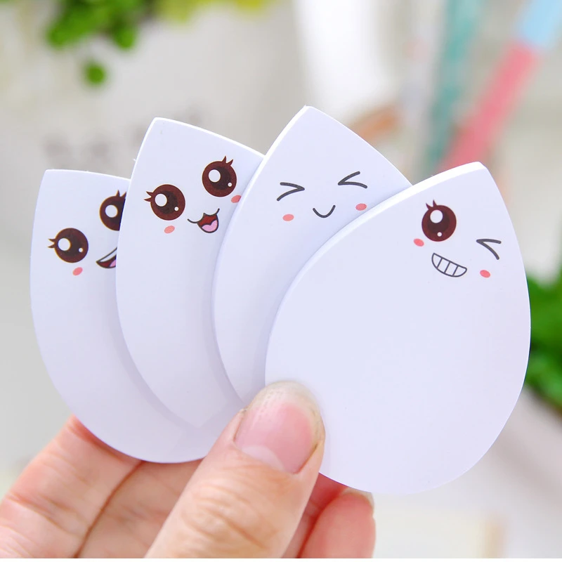 

4 PCS (70sheets/pc) Creative Waterdrop Shape Memo Pad Sticky Notes Memo Notebook Stationery Papelaria Escolar School Supplies
