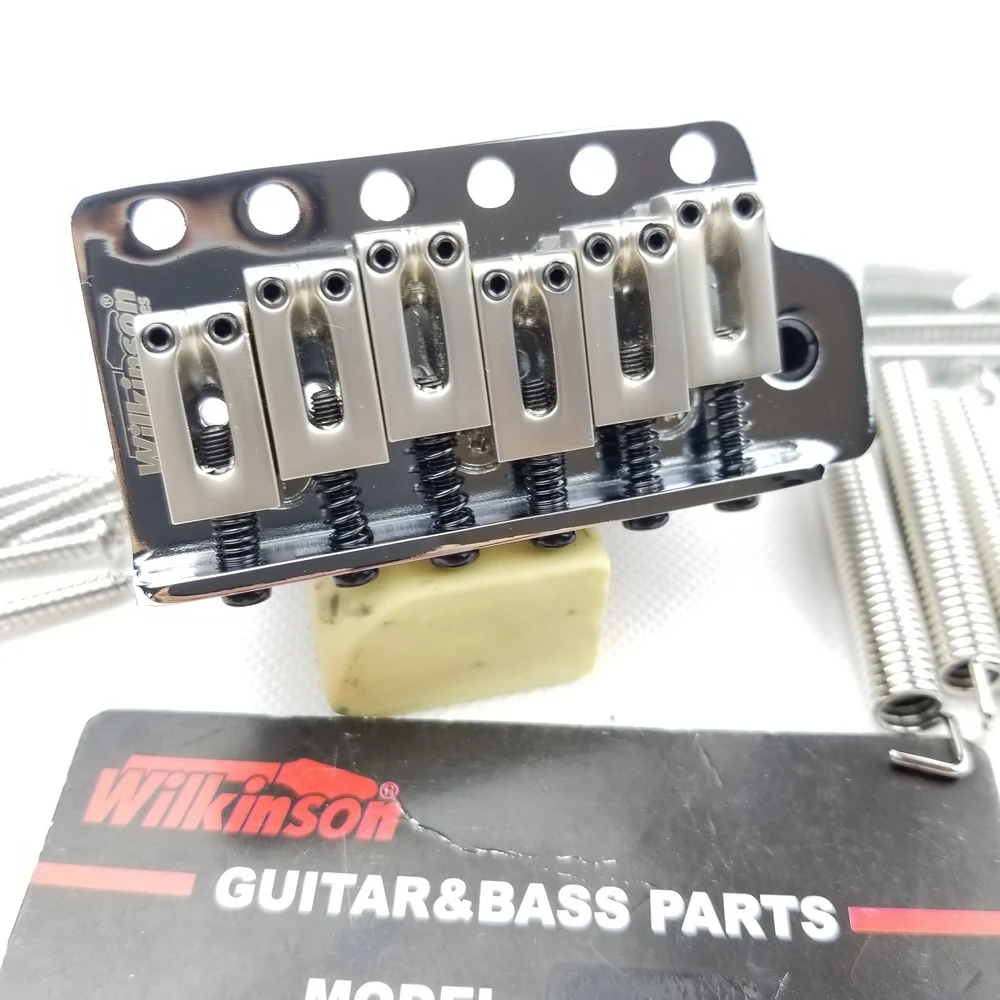 Kaufen Wilkinson 6 Schraube Typ ST Elektrische Gitarre Tremolo System Brücke für Strat Gitarre Chrome Silber WOV02