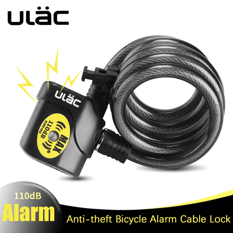 Замок сигнализации ULAC для велосипеда мотоцикла стальной велосипеда|cable bike lock|bike