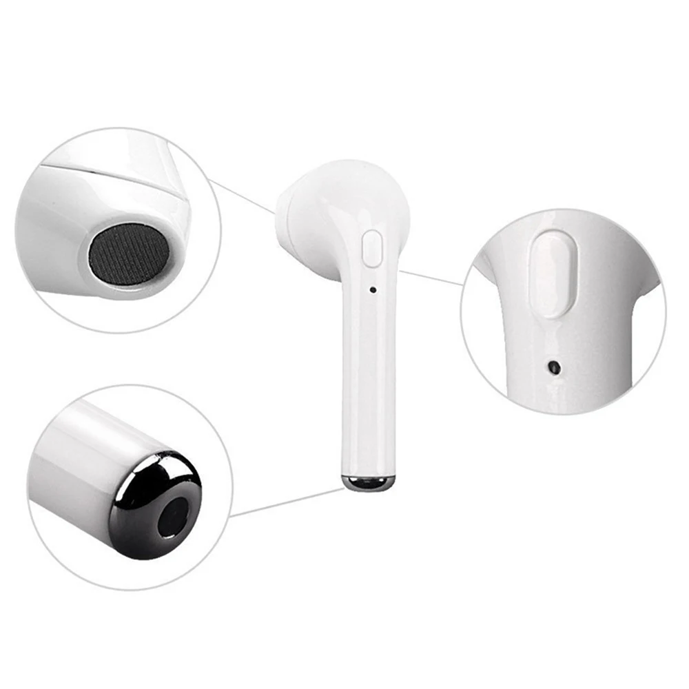Hot i7 TWS Twins Wireless Earphones Mini Bluetooth V4.2 Earbuds Stereo Headset Headphone Earpiect Earset For Iphone X 5S 8 PLUS 7 plus 7 6s 6 plus Galaxy S8 Samsung Xiaomi Huawei Meizu LG PC Girl Children Women ( (8)