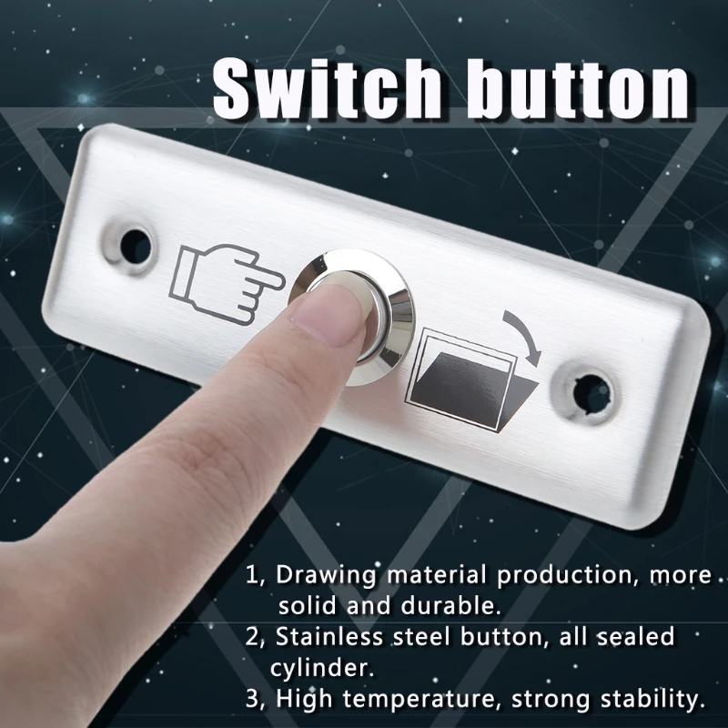 

Convenient Stainless Steel Exit Switch Panel Door Lock Open Push Release Button