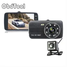 OBDTOOL 4.0 Inch Mini Car Dvr Camera Full HD 1080P Dual Lens Video Recorder X300L G-Sensor