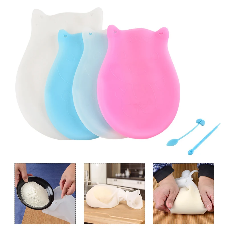 Pastry Kneading Dough Bag Silicone Non-Stick Pastry Blenders Dough Processing Preservation Bag Flour-Mixing Bag Bakeware Pastry Kneading Dough Bag Silicone Non-Stick Pastry Blenders Dough Processing Preservation Bag Flour-Mixing Bag Bakeware