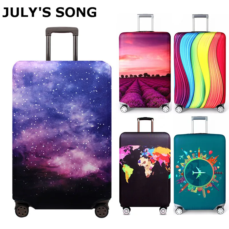 JULY'S SONG Elastic Fabric Luggage Protective Cover, Suitable18-32 Inch , Trolley Case Suitcase Dust Cover Travel Accessories