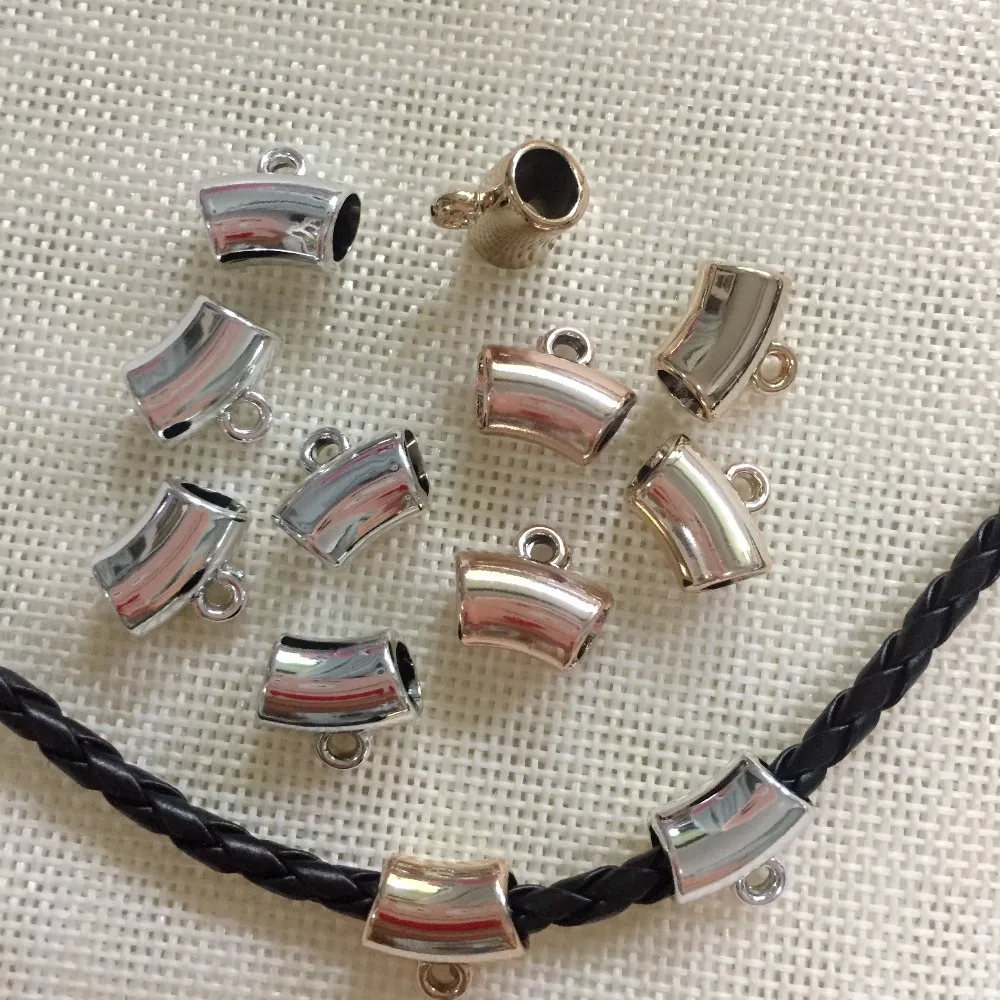 

UV Plated Gold Color Rope Slider Plastic 14*8mm, 20pcs For Necklace/Bracelet/Scarf Accessories DIY