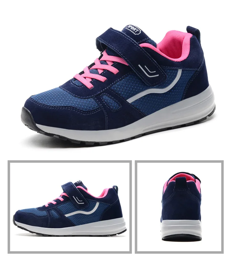 Breathable Unisex Casual Shoes 2018 Lace Up Valentine Sneakers Women Trainers Outdoor Sport Mesh Shoes For Mother Fitness XZ62 (40)