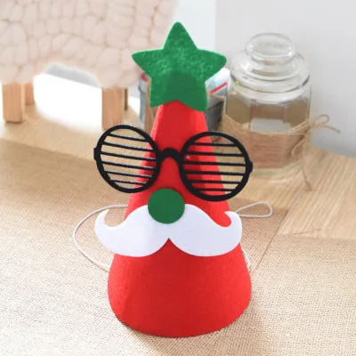 DIY Christmas Santa Claus Hat Children's Cartoon Felt DIY Xmas Cap New Year Gift for Xmas party