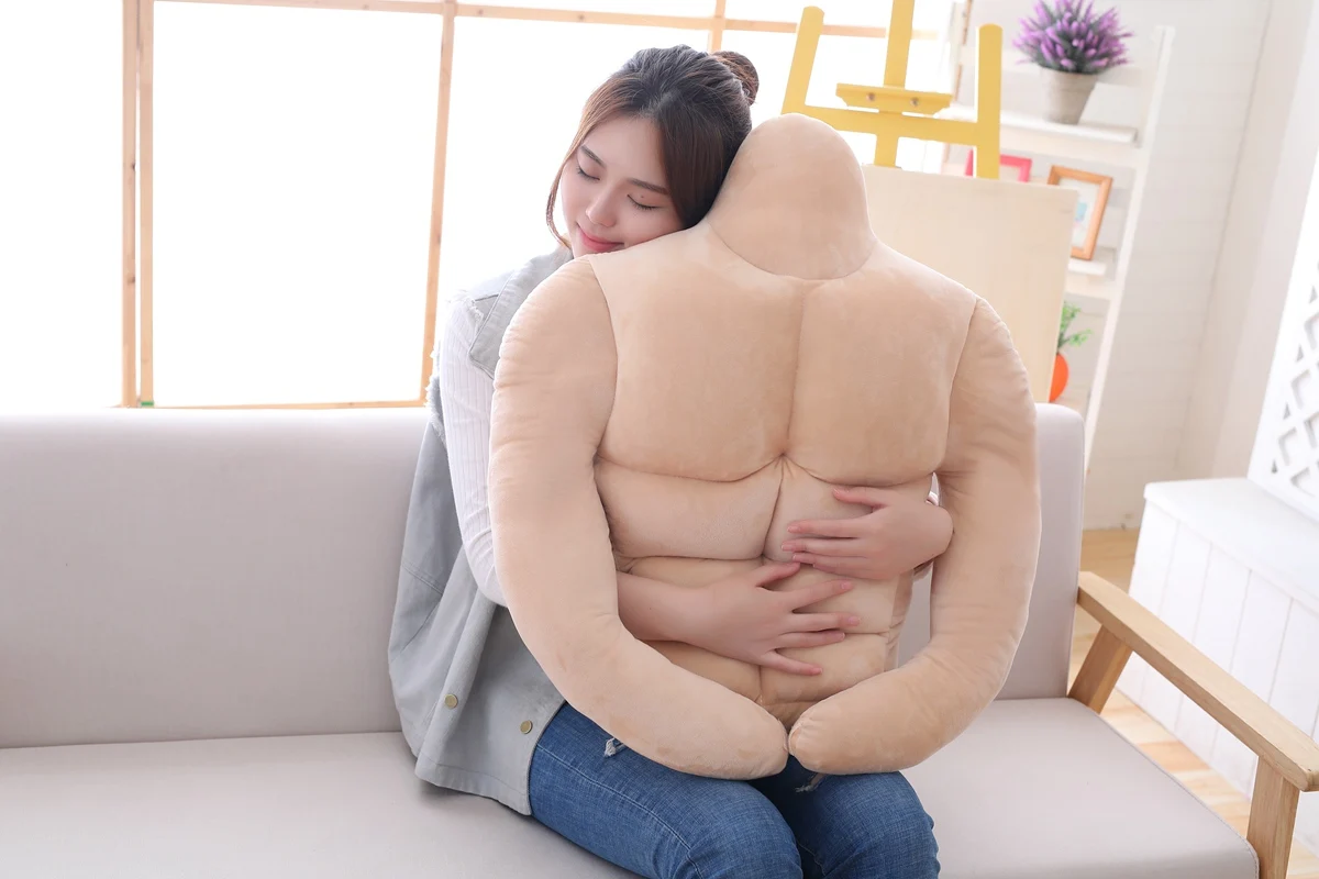 Soft Stuffed Toys Muscle Man Plush Toy Pillow Boyfriend Arm Plush Doll Girlfriend's Best Birthday Gift Sleeping Pillow