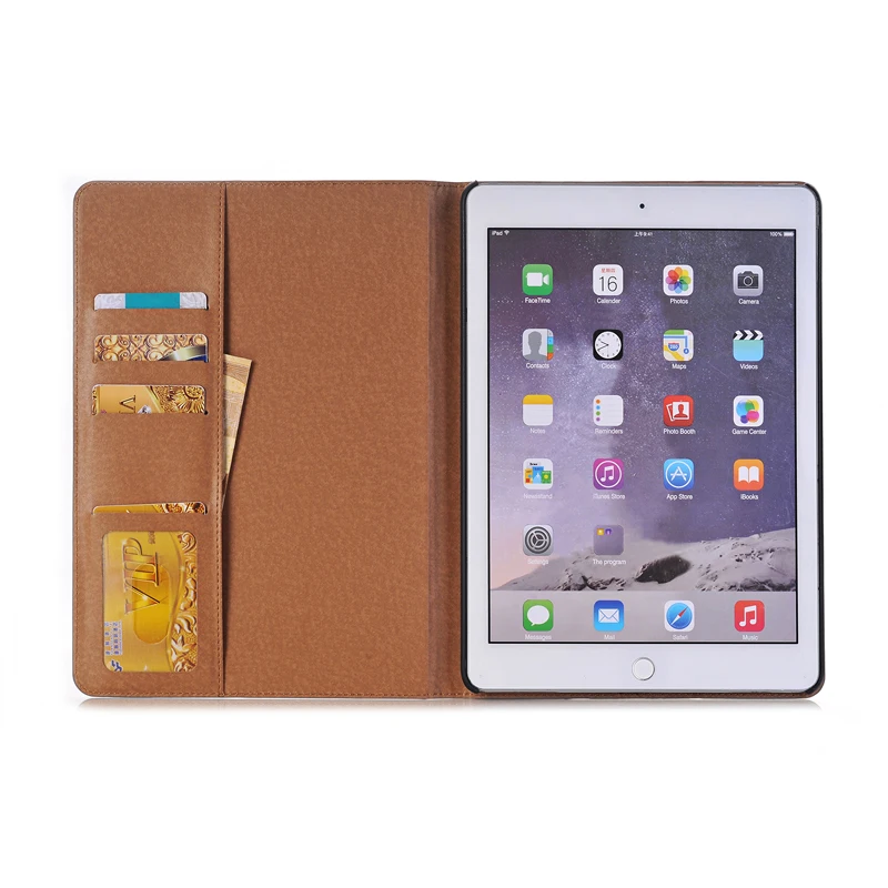 Чехол книжка из искусственной кожи для iPad air 2 air2 9 7 дюйма|Чехлы планшетов и
