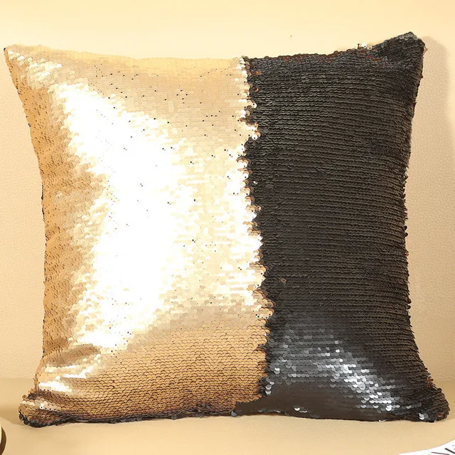 Золотой DIY блестки Волшебный бросок наволочка 40X40 см изменение цвета Двусторонняя Подушка Чехол для дома - Цвет: Золотой