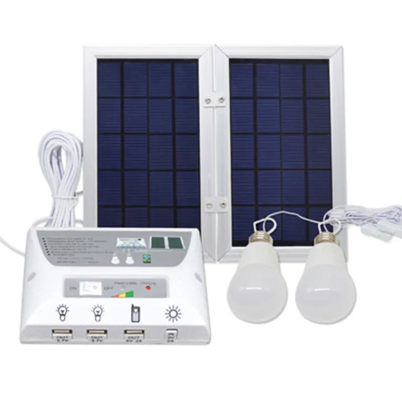 Geração de Energia Carregamento do Telefone Móvel + 2led Solar Terno Móvel Fotovoltaica Barraca Acampamento Eemergency Lâmpadas Cabo Usb Luz 4 solar light