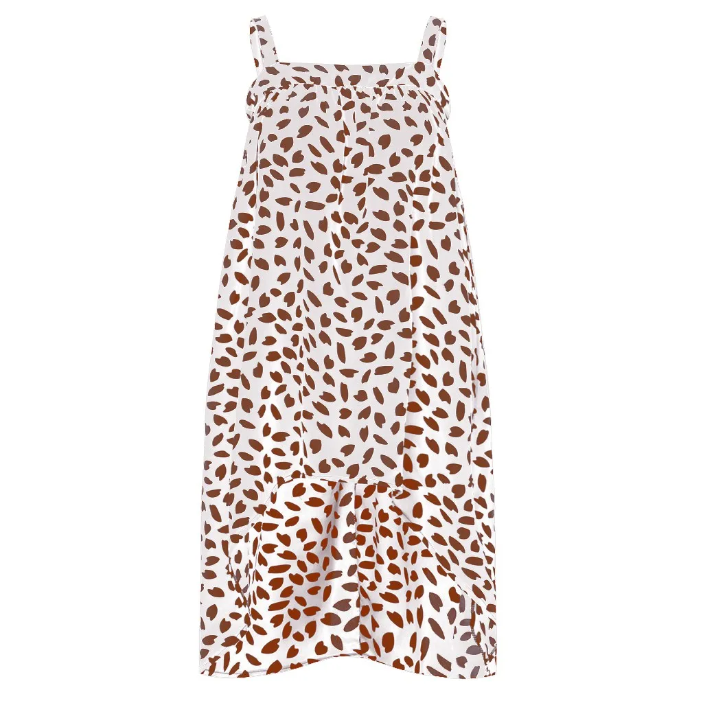 Женское платье в горошек CHAMSGEND повседневное облегающее мини без рукавов с